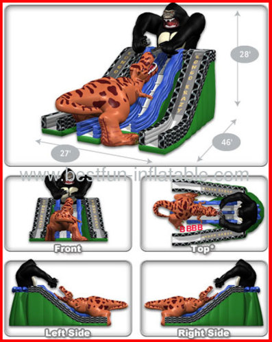 28' Kongo Krazy 3 Lane Inflatable Slide