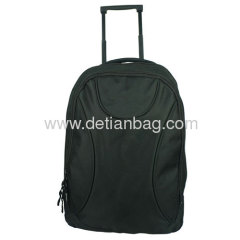 Cheap black wheeled travel backpacks with 600D polyester