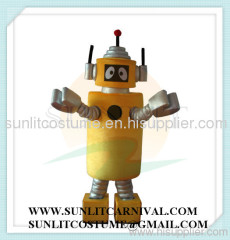 YELLOW ROBOT MASCOT COSTUME