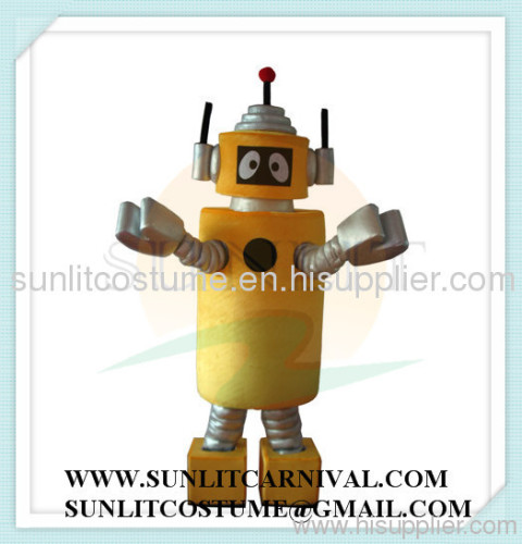 YO GABBA YELLOW ROBOT MASCOT COSTUME