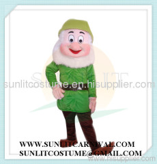 deluxe dwarf with flase arms mascot costume