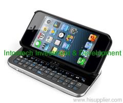 Detachable Sliding & Standing BT Keyboard Case for iPhone 5