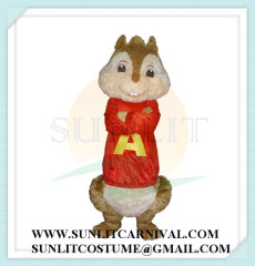alvin chipmunks mascot costume long plush costume