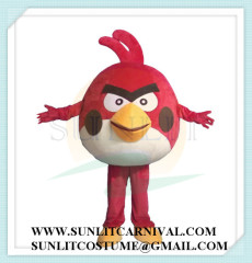 angry bird red color mascot costume