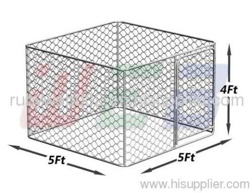 5' x 5' x 4' chain link dog kennels