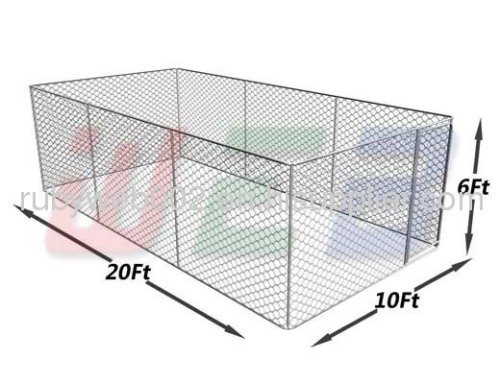 20' x10' x 6'chain link dog kennels