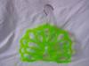 green plastic cloth hangers