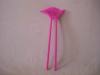 pink lovely plastic chopsticks