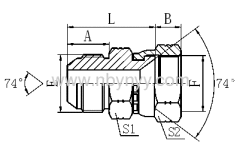 STRAIGHT HYDRAULIC ADAPTERS PIPE FITTINGS COUPLING CONNECTOR