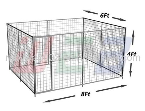 8' x 6' x 4' welded wire dog kennel