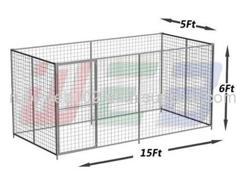 15' x 5' x 6' welded wire dog kennels