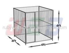 4' x 4'x 4'round steel bar dog kennels