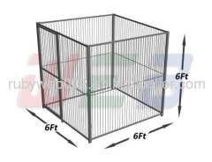 6X6'X6' round bar dog kennels