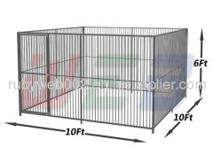 10' x 10' x 6' round bar dog kennels