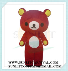 red rilakkuma bear mascot costume