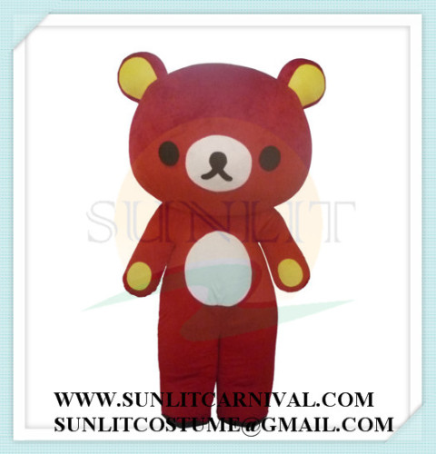 red rilakkuma bear mascot costume