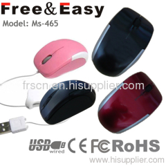 Soft rubber button 3d usb computer wired optical mouse