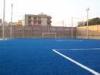 PE Fibrillated Yarn 32mm Blue Fake Turf Grass For Soccer Field