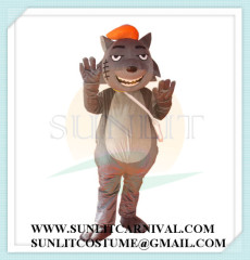 grey wolf mascot costume