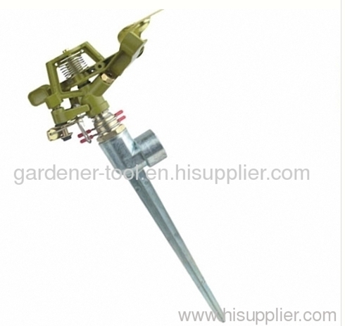 Metal Impulse Water Sprinkler With Zinc Spike