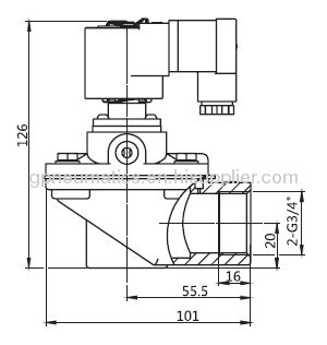 3/4Right angle Pulse valve