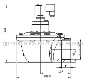 2.5right angle pulse jet valve