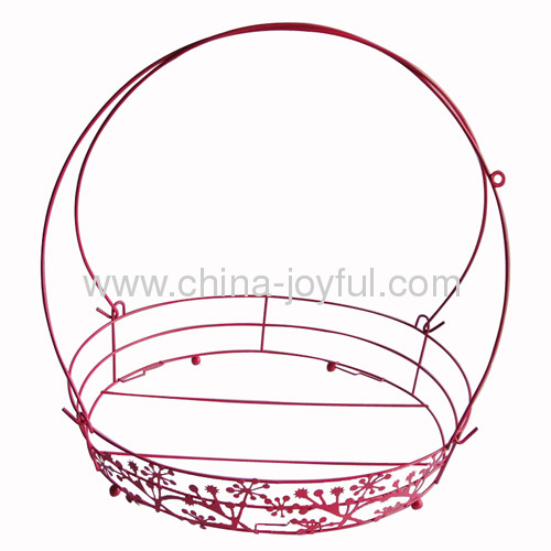 Metal Wire Fruit Basket in Oval Shape