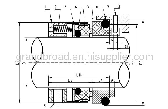 Equivalent to Sealol Type 527 528 Multi Spring Mechanical Seals