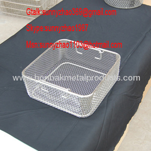 Medium Metal Storage Basket/Chrome plate storage basket