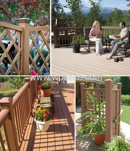 Eco wpc outdoor rail fence
