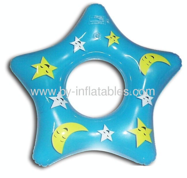 five star shape inflatable swim ring