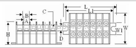 Din Rail Mounted Terminal Block (TA-020)