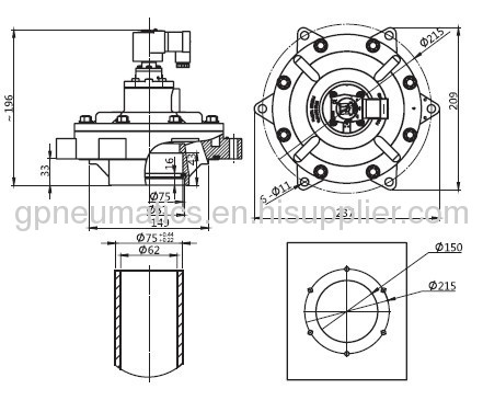 CA-62MM 2-1/2embedded pulse valve