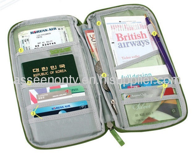 Travel multi-functional pocket&passport pouch Language OptionFrench 