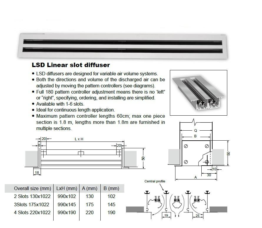 Linear Slot Diffuser LSD