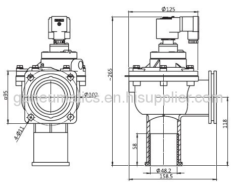 CA-45FS 1.5flange type pulse valve