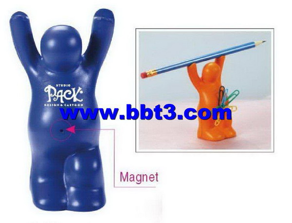 Promotional PU pregnant shape pen holder with magnet