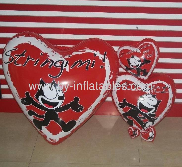 PVC inflatable red heart for promotion