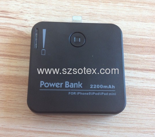 2200mah power bank for iphone ipad miniipod