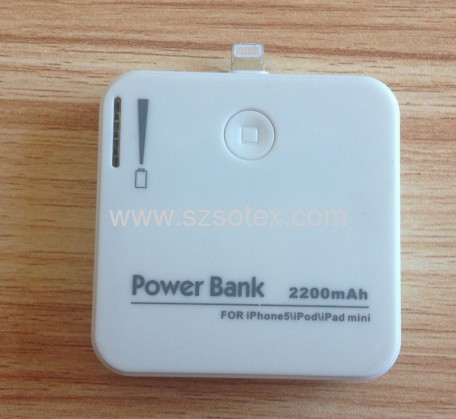 2200mah power bank for iphone ipad miniipod