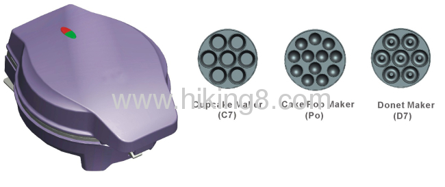 3 in 1 detachable plates/cupcake /cake pop /donut maker