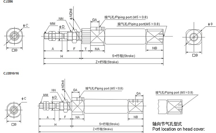 airtac mini cylindermagnetic air cylinder double action pneumatic cylinder compact mini cylinder CJ2 