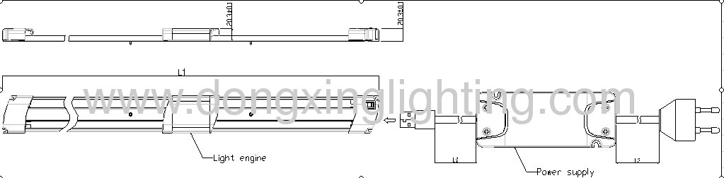 LED SMD5630 12pcs Slide CE ROHS AL6063 24VDC 