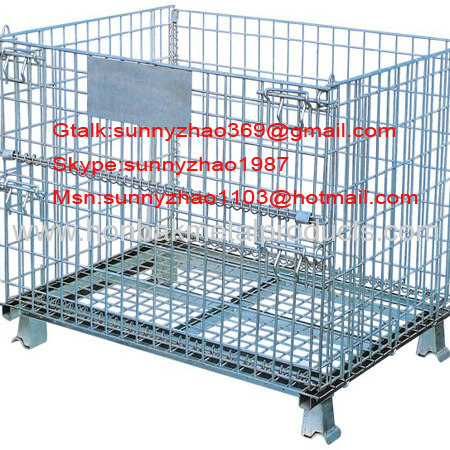  Gavanized Folding Wire Mesh Pallet&Storage Cage 