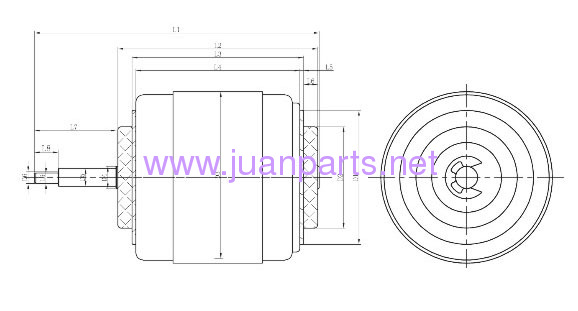 Indoor split air conditioner plastic package motor