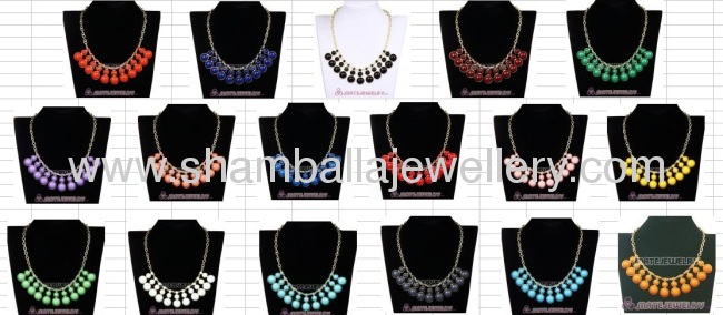 Wholesale fashion green bubble bib Dress Necklace For women