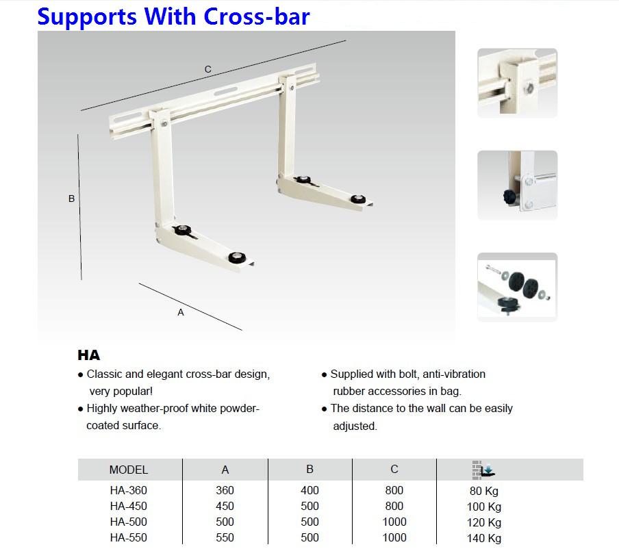 Supports With Cross-bar For Outdoor Units