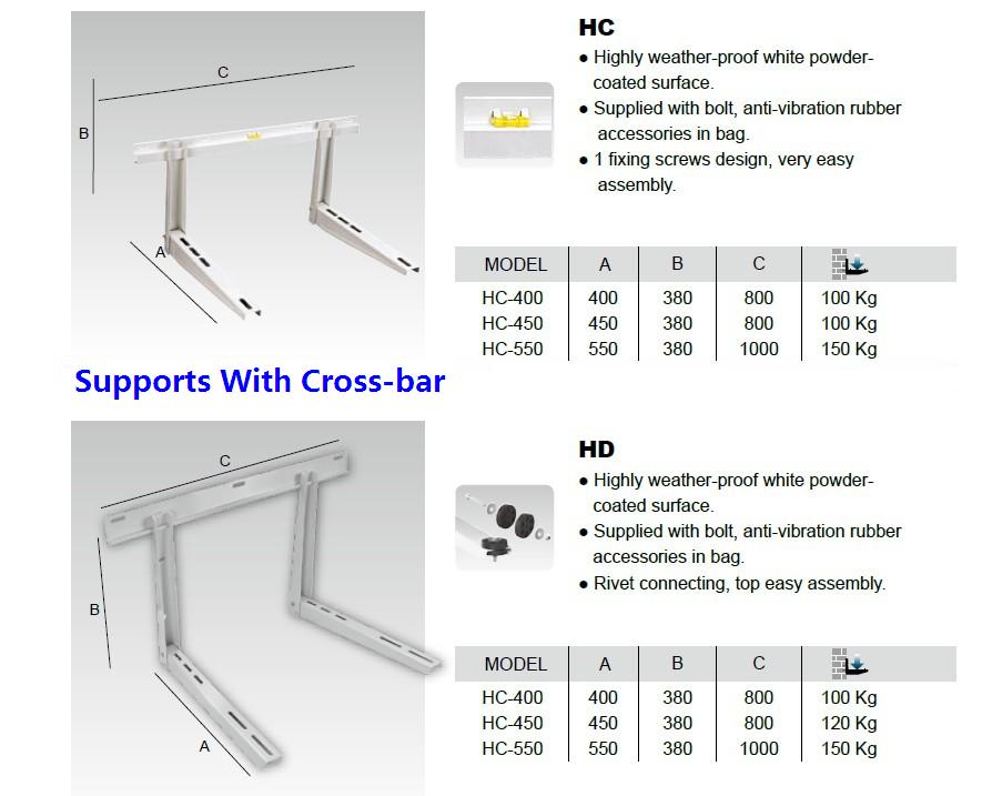 Supports With Cross-bar For Outdoor Units