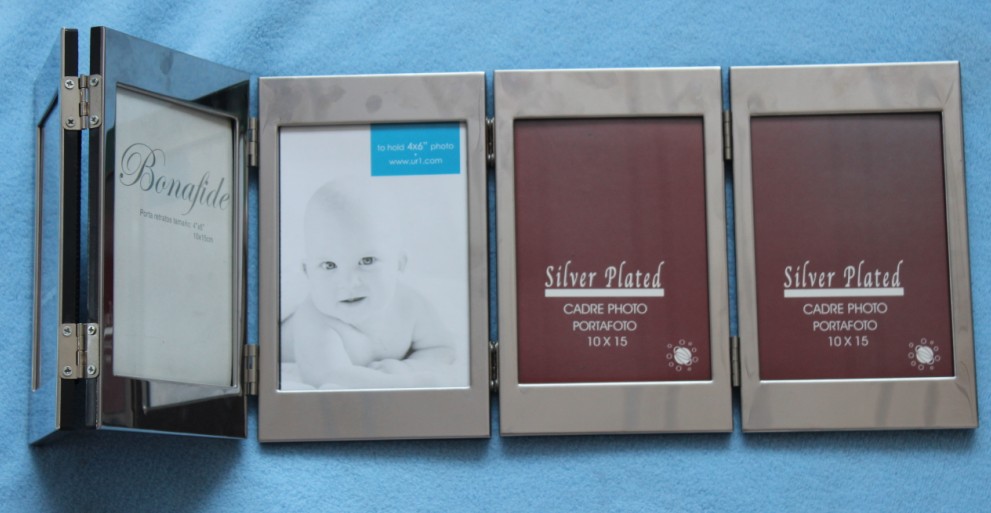 10X15CM stainless steel multi collage 5 foldable photo frames