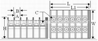 Din Rail Mounted Terminal Block (TE-020)